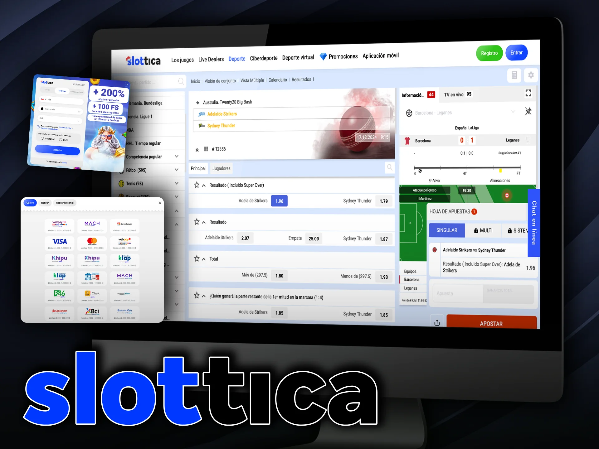 Apuesta al cricket en Chile con facilidad a través de Slottica.