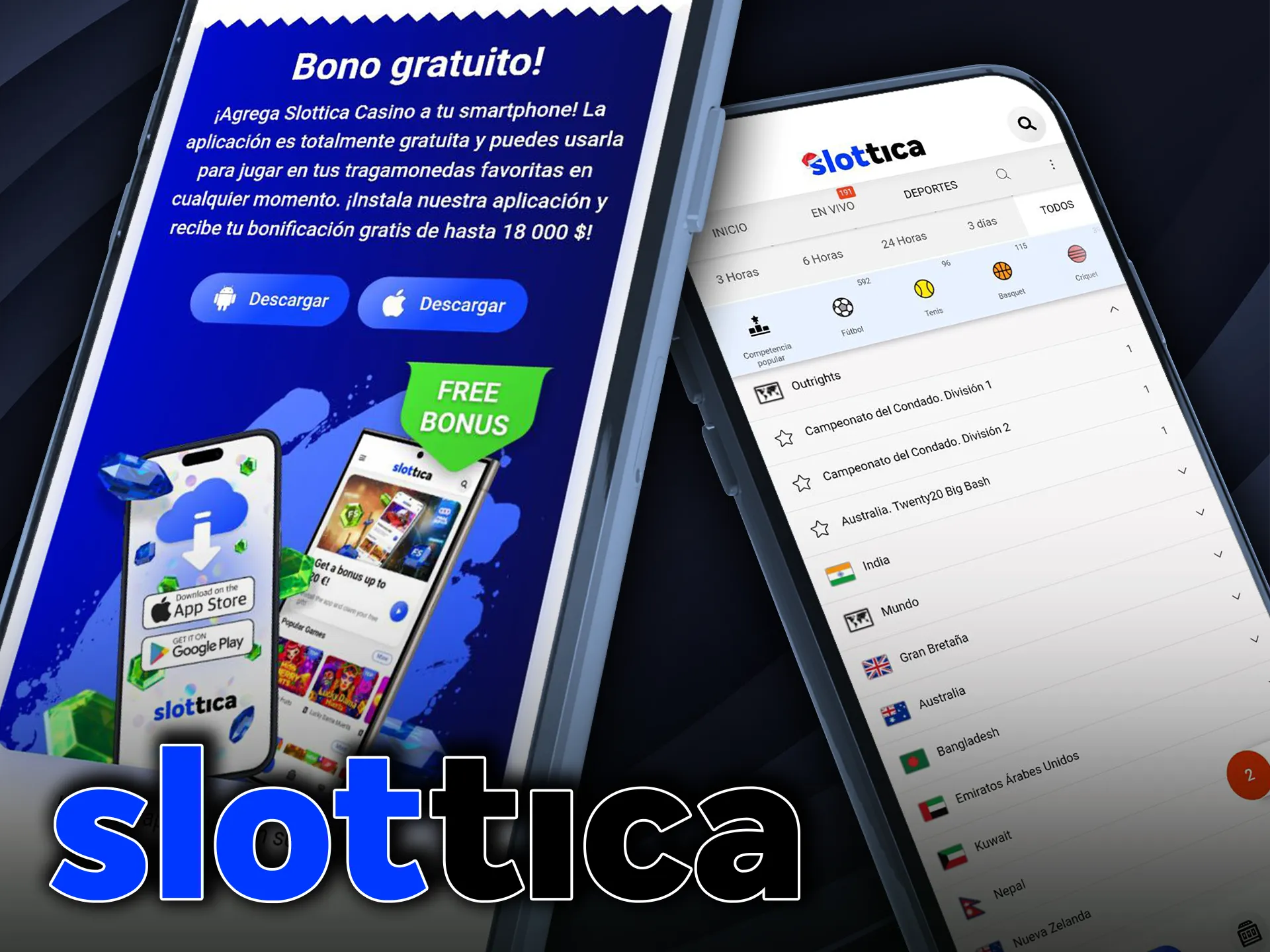 Slottica tiene una aplicación móvil iOS totalmente funcional.
