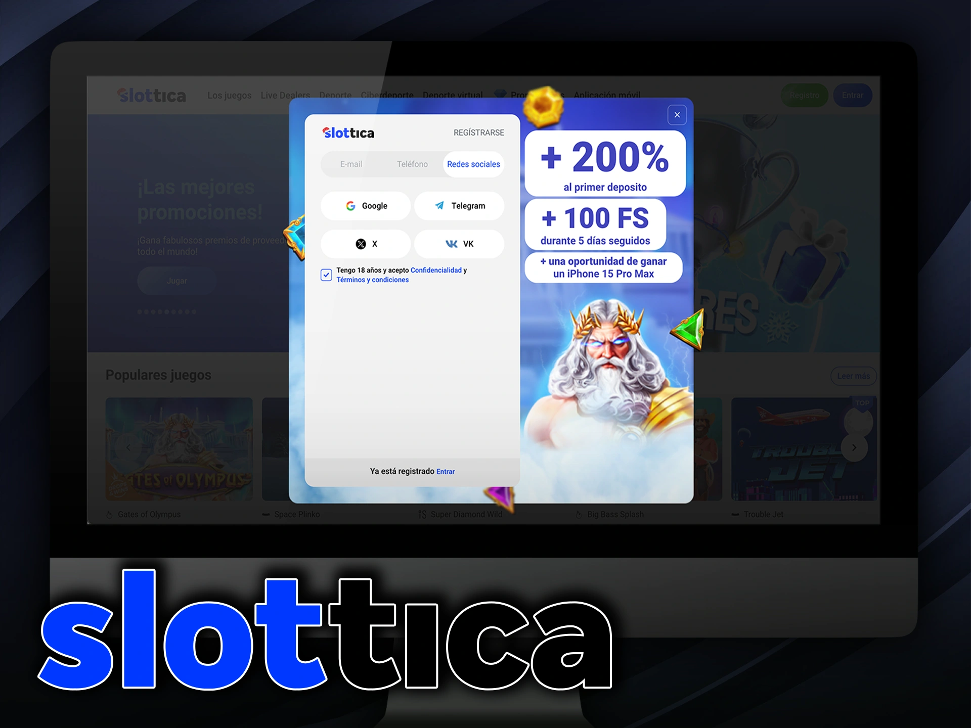 Empieza a apostar en cricket después de crear la cuenta Slottica.